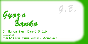 gyozo banko business card