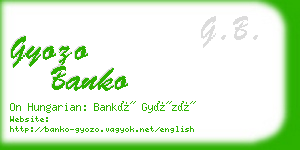 gyozo banko business card